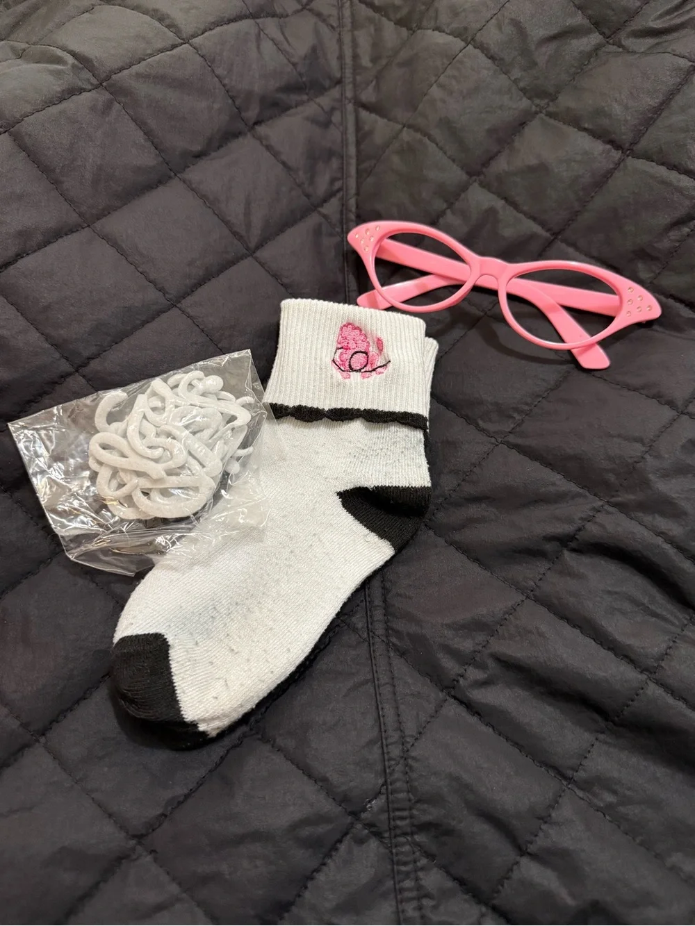 Spirit Girls Pink and Black Sock Hop Sweetie Costume Dress